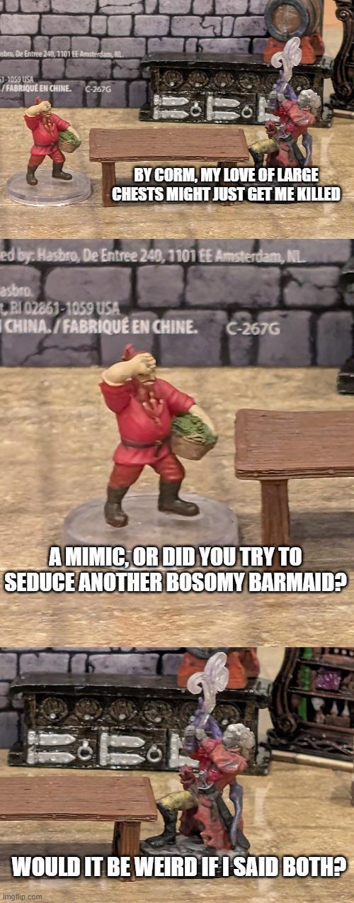 sbro, De Entree 240, 1101 EE Amsterdam, NL 1-1059 USA FABRIQUE EN CHINE. C-267G BY CORM, MY LOVE OF LARGE CHESTS MIGHT JUST GET ME KILLED ed by: Hasbro, De Entree 240, 1101 EE Amsterdam, NL asbro RI 02861-1059 USA CHINA./FABRIQUE EN CHINE. C-267G A MIMIC, OR DID YOU TRY TO SEDUCE ANOTHER BOSOMY BARMAID? WOULD IT BE WEIRD IF I SAID BOTH? imgflip.com