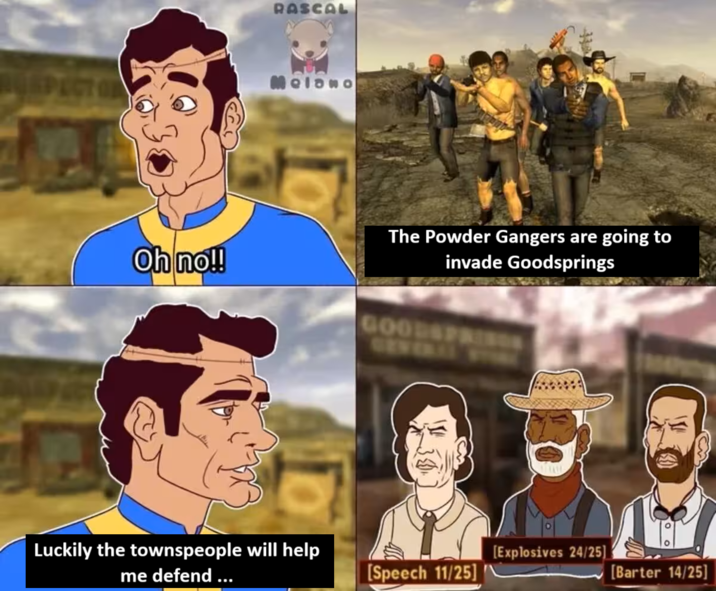 This one was a quite popular curi type a few months back, it is based on a parody of Man of Steel from the Cartoon Network MAD series.

!https://pbs.twimg.com/media/Gh3MBrpXkAAWAz7?format=jpg&name=medium!