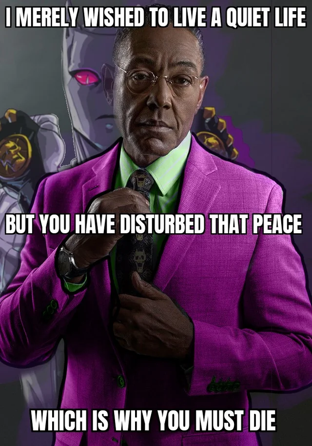 I MERELY WISHED TO LIVE A QUIET LIFE 7777 BUT YOU HAVE DISTURBED THAT PEACE WHICH IS WHY YOU MUST DIE