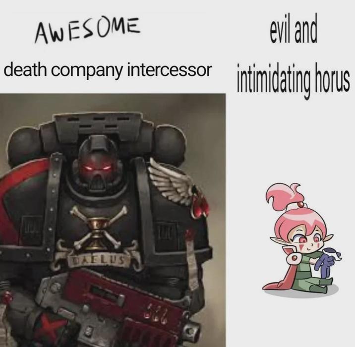 AWESOME death company intercessor DAELUS LUC evil and intimidating horus