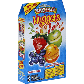 String NOTE NEW Flavor Inside Healthy Treats Nisone Nuggets NOW! American Grown Fruits 55 VARIETY PACK 8 Pouches