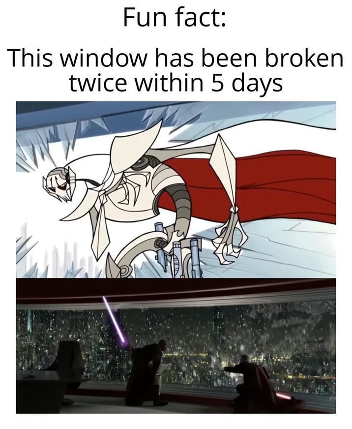 Fun fact: This window has been broken twice within 5 days