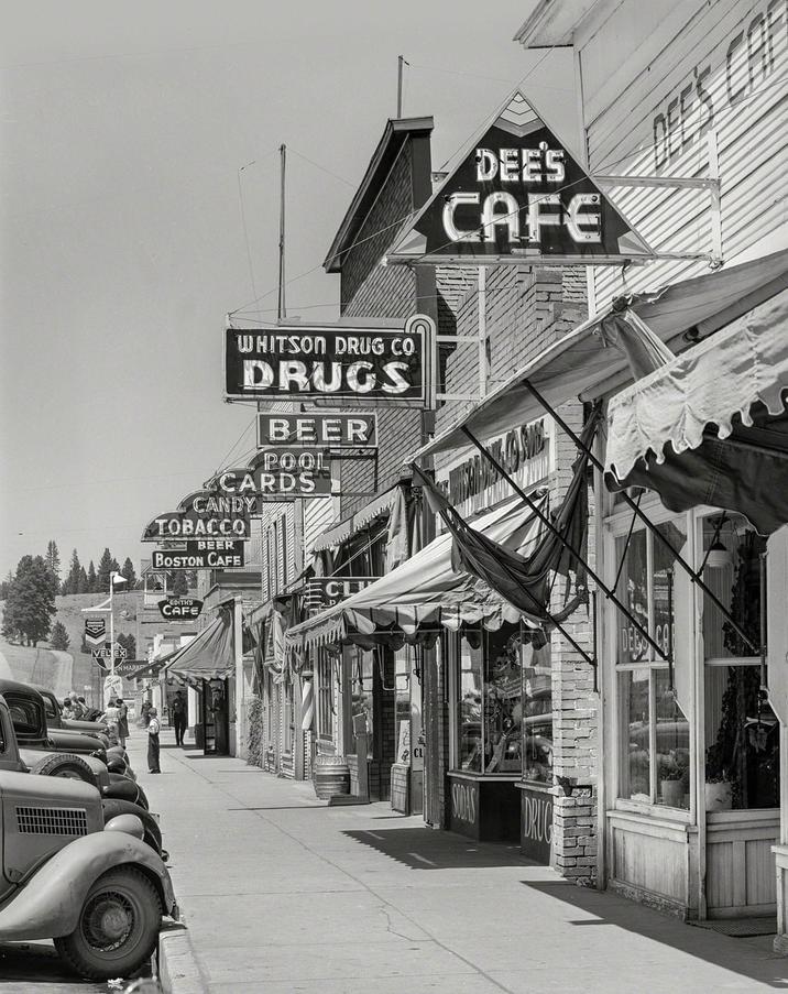 VEL EX NMARK WHITSON DRUG CO DRUGS BEER POOL CARDS CANDY TOBACCO BEER BOSTON CAFE EDITHS CAFE DEES CAFE