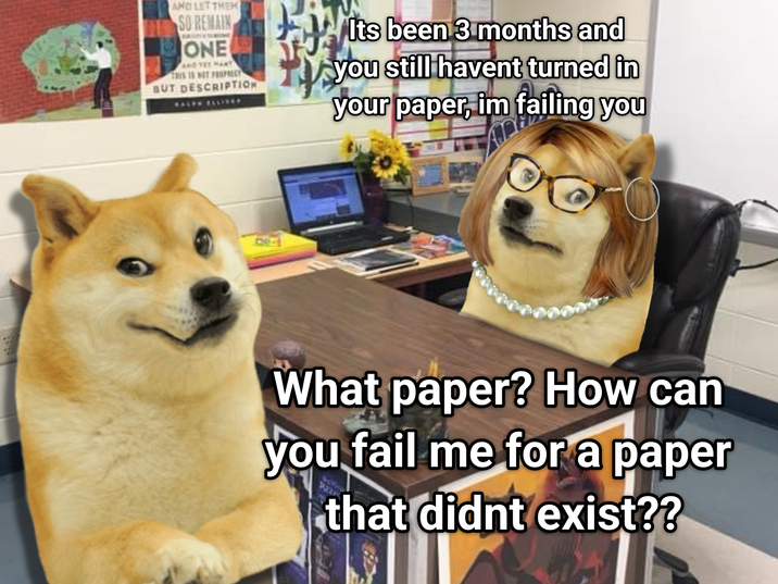 AND LET THEK SO REMAIN ONE AND YET MANY BUT DESCRIPTION Its been 3 months and you still havent turned in your paper, im failing you What paper? How can you fail me for a paper that didnt exist??