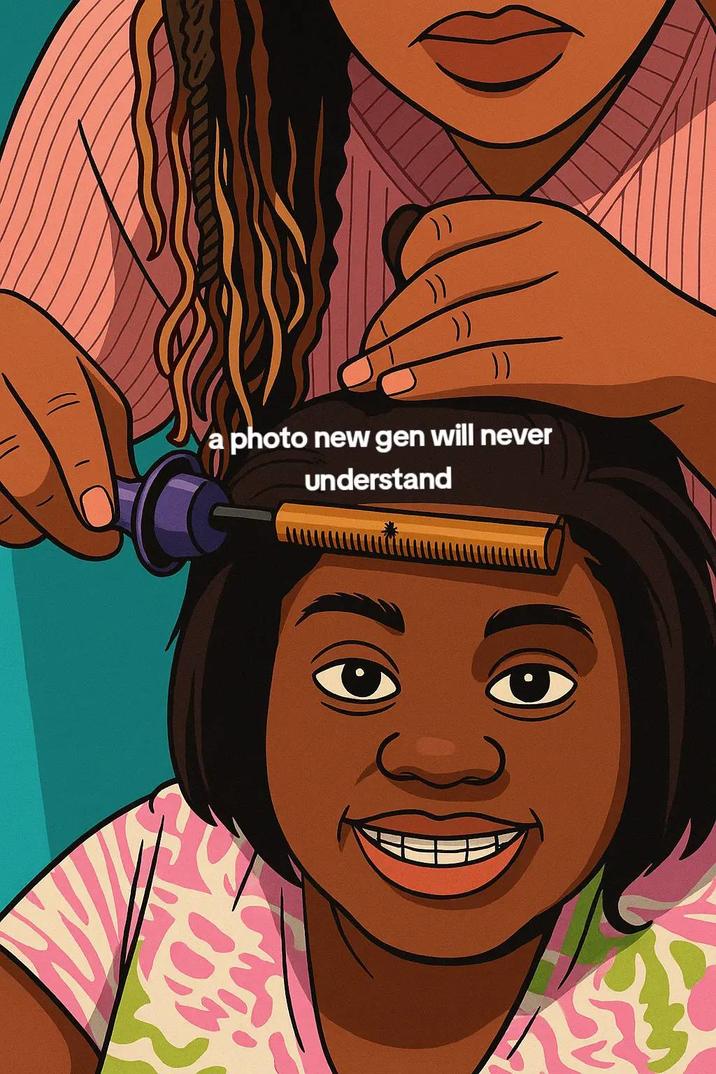 Mama That Burn An AI-generated frame from a viral video captioned, "New gen will never understand this pic." The frame is from the "mama that burn":https://knowyourmeme.com/memes/mama-that-burn video.