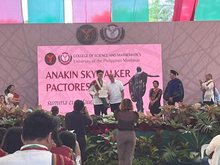 UNIVER TE THE MINDANAO COLLEGE OF SCIENCE AND MATHEMATICS University of the Philippines Mindanao ANAKIN SKY ALKER PACTORES summa cu aud Awar