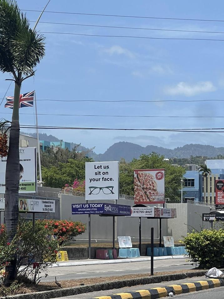 BRACES REY ERAL DENTISTRY Let us sit on your face. 2 Goo 00 e Kingston 10 2-4502 REY NERAL GREY 2 Goodwood Terrace Tel. 876-622-4512 VISIT US TODAY 876.929.SPEC (7732) Now Kingston Manor Park Drax Hall EyeQOPTICAL Pizz (875)755-4HUT DELIVERY (CALL & COLLECT (876)755-4HUT (4488) BETOON CALACIOS NESCAFE 31 RICH RIGHT AND READY TO GO