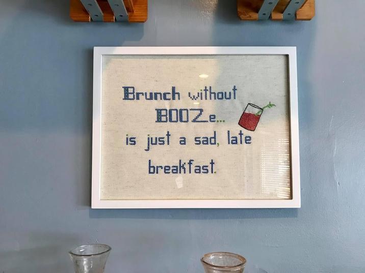 Brunch without BOOZE... is just sad, late breakfast.
