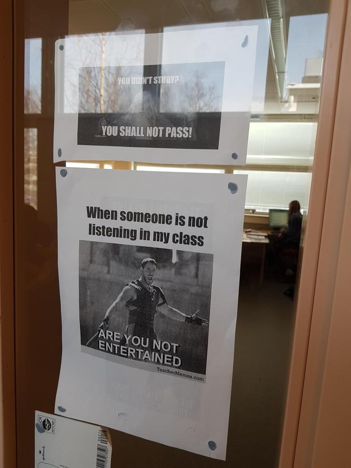 YOU DIDN'T STUDY? YOU SHALL NOT PASS! When someone is not listening in my class ARE YOU NOT ENTERTAINED TeacherMemes.com