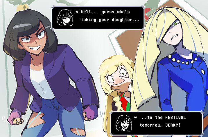 * Well... guess who's taking your daughter... * to the FESTIVAL tomorrow, JERK?!