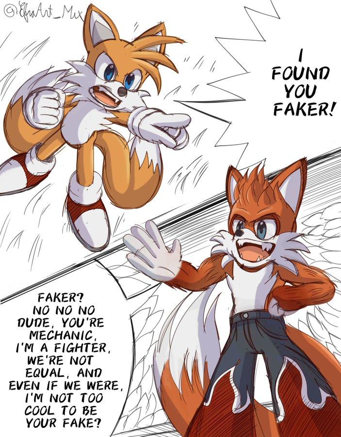 Tails confronts Taiwan Coolfox!!! A piece of art by EfraArt_Mix. The art depicts Tails meeting Taiwan Coolfox.