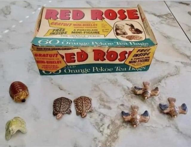 RED ROSE GRATUIT MINI-BIBELOT FREE A PORCELAIN INSIDE MINI-FIGURE THE OUANGE PEKOE 60 Orange Pekoe Tea Bags RED ROSE MAKES CO GRATUIT -BIBELOT ED ROS CUP FREE INSIDE & PORCELAIN MINI-FIGURE Orange Pekoe Tea bags