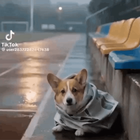 A version of the Kicking Corgi "AI":https://knowyourmeme.com/memes/cultures/ai-artificial-intelligence "GIF":https://knowyourmeme.com/memes/cultures/gif in which "anime":https://knowyourmeme.com/memes/cultures/anime-manga impact frames are added.