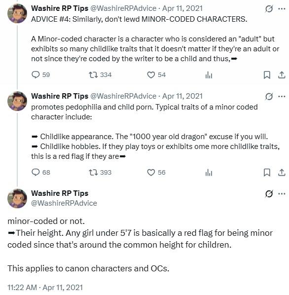 ny girl under 5'7 is basically a red flag for being minor coded A tweet reading, "Any girl under 5'7 is basically a red flag for being minor coded."