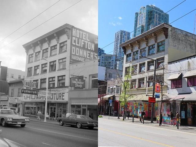 HOTEL CLIFTON DONNER'S HARDWARE F BUDGET FURNITURE 臣 HUTURE FURNT URE BC TRANSPARENT Shade PREFE