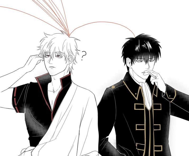 "Fan art":https://knowyourmeme.com/memes/cultures/fan-art showing "_Gintama_":https://knowyourmeme.com/memes/subcultures/gintama characters and S Lines.
