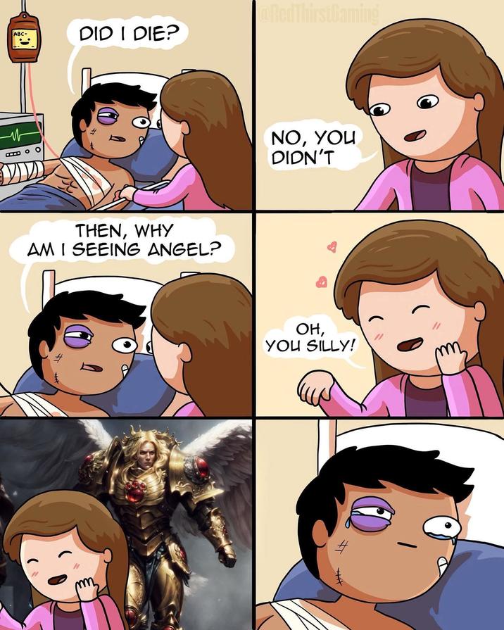 ABC- DID I DIE? @RedThirstGaming THEN, WHY AM I SEEING ANGEL? NO, YOU DIDN'T OH, YOU SILLY! ना