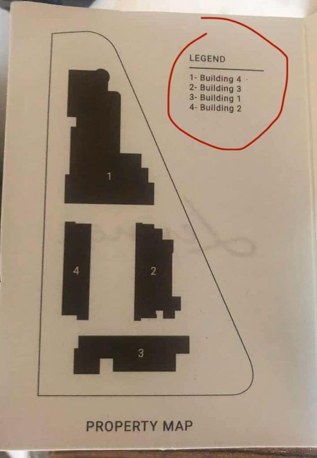 4 2 3 LEGEND 1- Building 4 2- Building 3 3- Building 1 4- Building 2 PROPERTY MAP