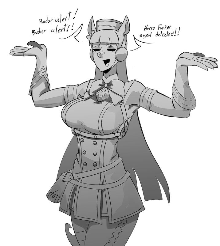 Radar alert! Badar alert!! Horse F----- signal detected!!