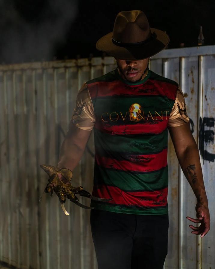 Fit Pic #3 A photo of streamer "Low Tier God":https://knowyourmeme.com/memes/people/low-tier-god, also known as LTG or Dale Wilson, wearing an outfit inspired by the character "Freddy Krueger":https://knowyourmeme.com/memes/smoking-freddy-krueger from the _A Nightmare on Elm Street_ horror film franchise.