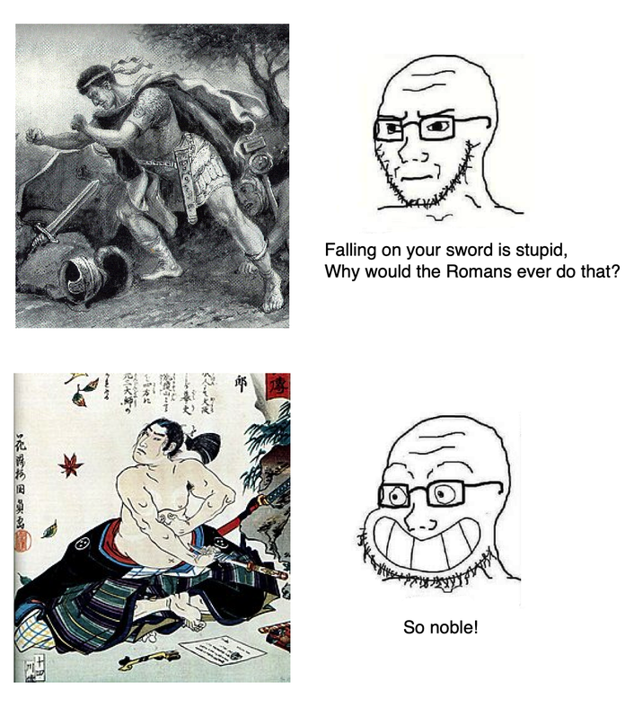 Falling on your sword is stupid, Why would the Romans ever do that? So noble!