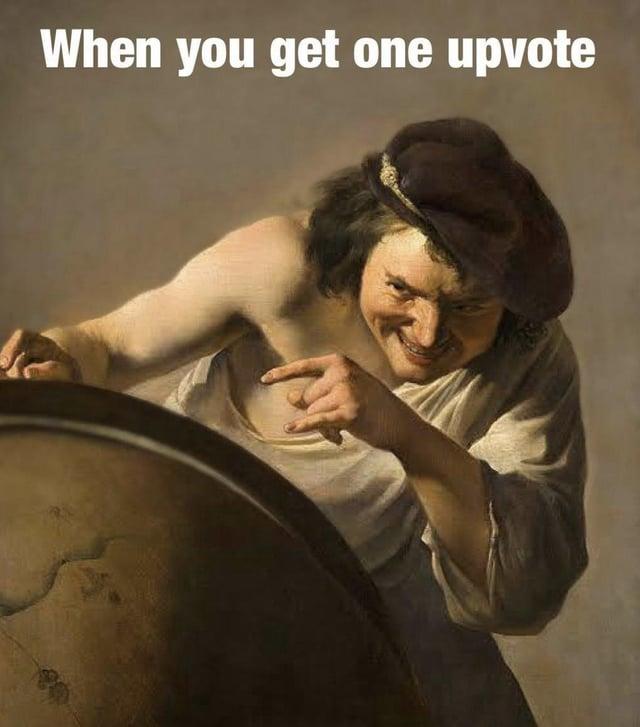 When you get one upvote