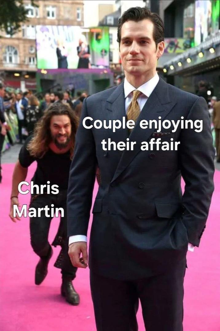 Couple enjoying their affair Chris Martin