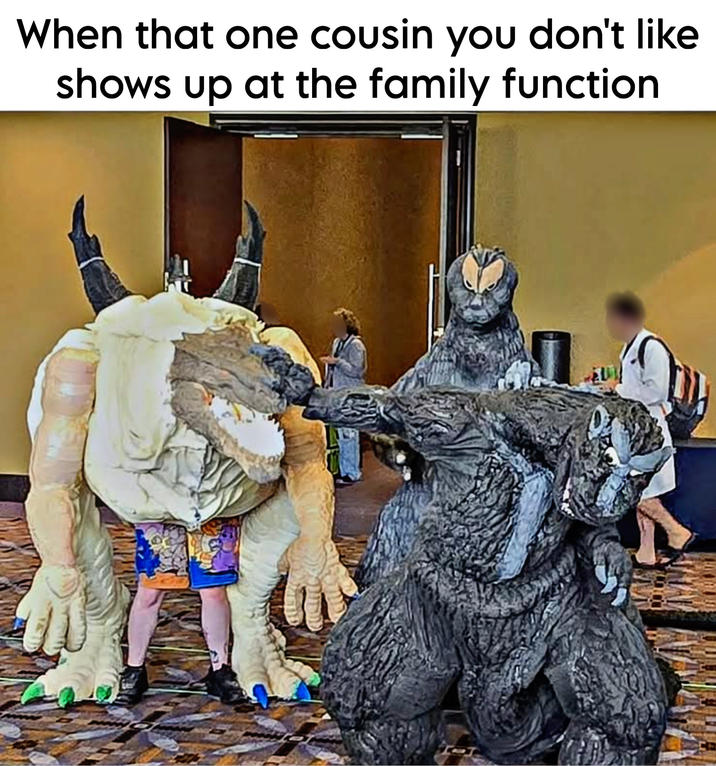 When that one cousin you don't like shows up at the family function 201