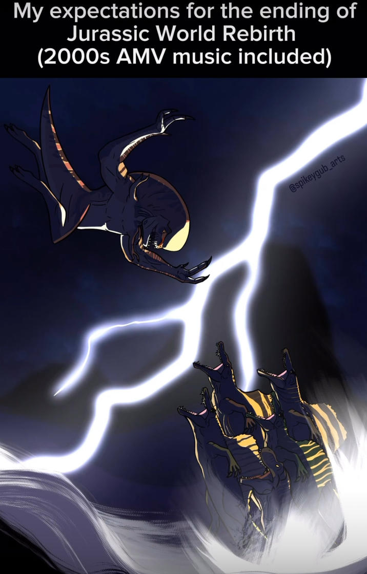 My expectations for the ending of Jurassic World Rebirth (2000s AMV music included) @spikeygub_arts