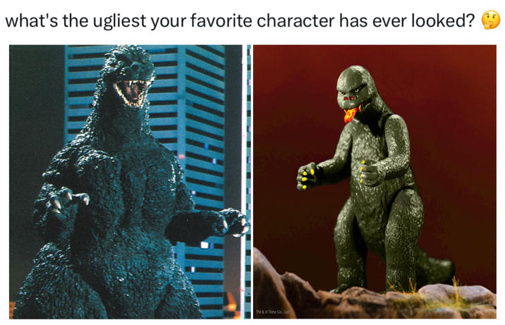 what's the ugliest your favorite character has ever looked? TM & Toho Co., Ltd.