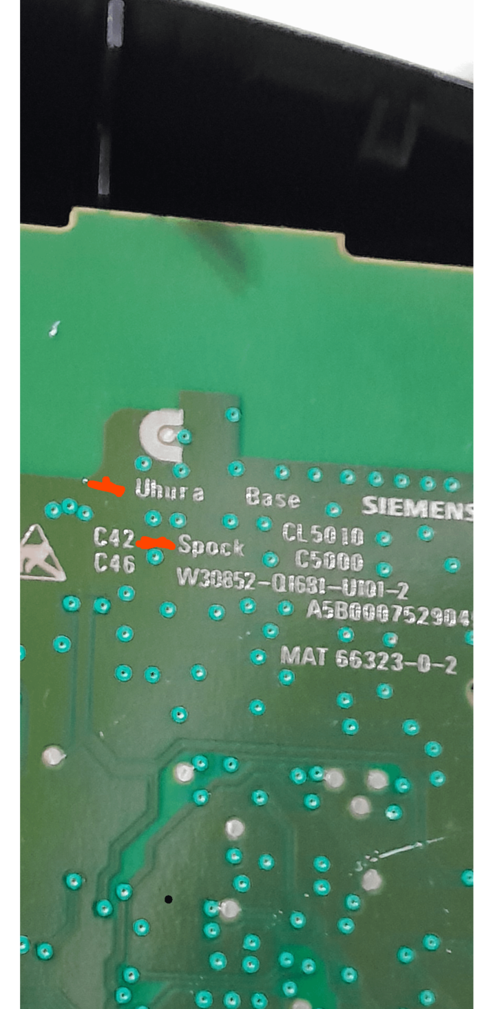 C42 Spock Uhura Base SIEMENS CL5010 -C5000 C46 W30852-01681-U101-2 A5B000752904 MAT 66323-0-2
