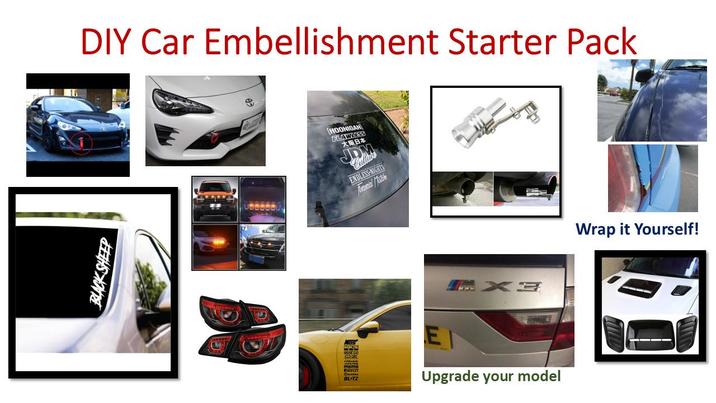 BLACK SHEEP DIY Car Embellishment Starter Pack HOONIGAN FLAWLESS 大阪日本 JDM Culture ENDLESS-NIGHTS Financial Mathe E Upgrade your model Wrap it Yourself!