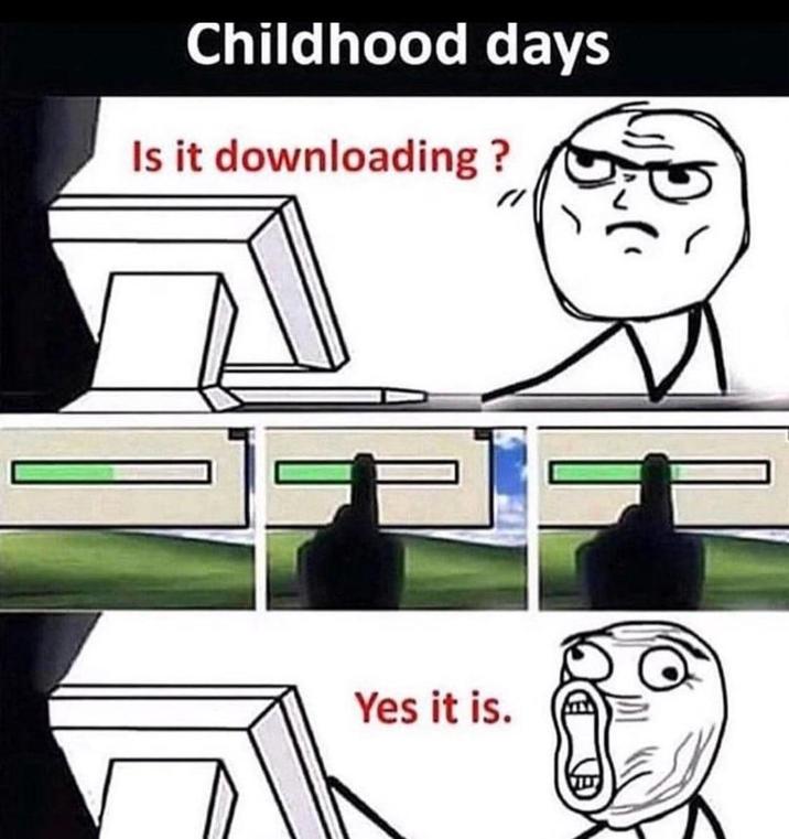 Childhood days Is it downloading ? Yes it is.