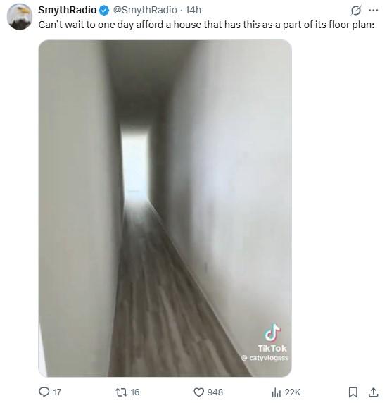 Can’t wait to one day afford a house that has this as a part of its floor plan: SmythRadio @SmythRadio - 14h 0 Can't wait to one day afford a house that has this as a part of its floor plan: Tik Tok catyvlogsss 17 t16 948 ill 22K