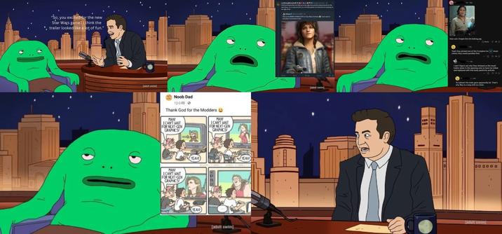 "So, you excited for the new Star Wars game? I think the *. trailer looked like a lot of fun." y= [adult swim] Noob Dad 12小時 8 Thank God for the Modders & MAN I CAN'T WAIT FOR NEXT-GEN GRAPHICS MAN I CAN'T WAIT FOR NEXT-GEN GRAPHICS YEAH YEAH MAN ICAN'T WAIT FOR NEXT-GEN GRAPHICS YEAH LYCORRECT. La ReineXO Gfriend looks like she fell out of an ugly tree and hit every branch on the way down In no way would as a female game, be interested in playing Gery ey This is the MAIN CHARACTER for Star Wars Outlews Cant wait to [adult swim] How can I forget this fat looking pig -Reply 180 Yeah they picked one of the frumplest lox Asian chicks they could possibly find. 09100 I can't figure out why they showed us the much hotter sister in the opening only to have her killed and replaced with this body positivity activist. 90116 To subvert the male gaze apparently lol. That's why Rey is a twig with no chest. 000000 [adult swim] [adult swim]