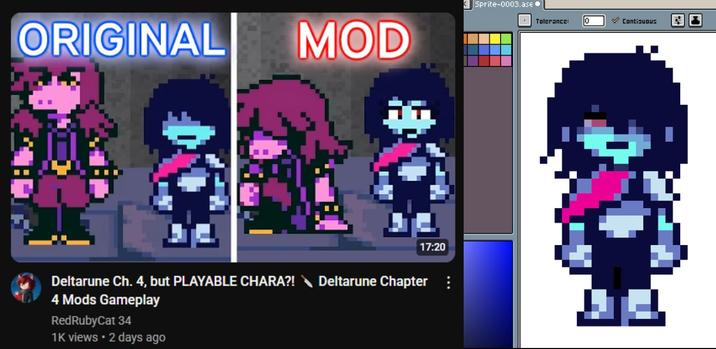 ORIGINAL A Sprite-0003.ase Tolerance: ✅ Contiguous MOD 17:20 Deltarune Ch. 4, but PLAYABLE CHARA?! Deltarune Chapter⠀ 4 Mods Gameplay RedRubyCat 34 1K views • 2 days ago