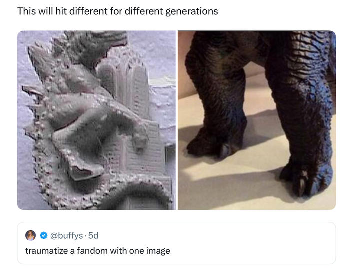 This will hit different for different generations ✔ @buffys. 5d traumatize a fandom with one image