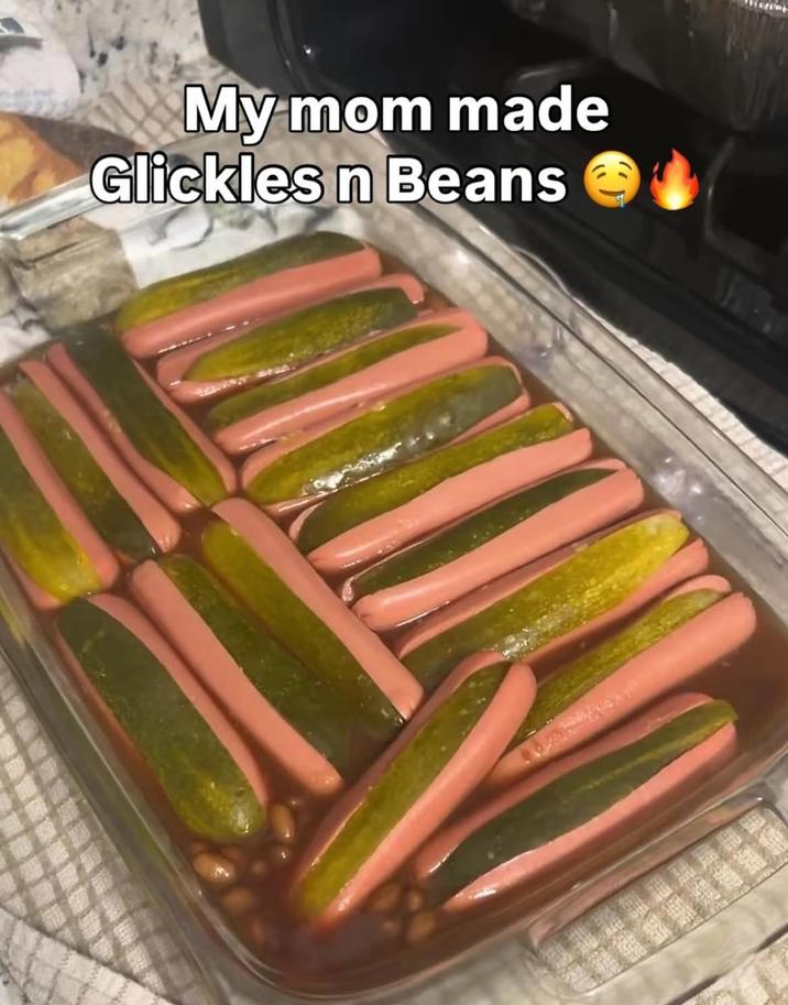 My mom made Glickles n Beans 虛