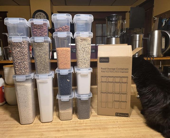 11.12 M₁ Chefstory Food Storage Containers Make Your Pantry More Organized 14 Piece Set D