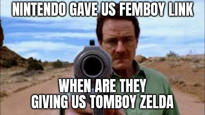 NINTENDO GAVE US FEMBOY LINK WHEN ARE THEY GIVING US TOMBOY ZELDA