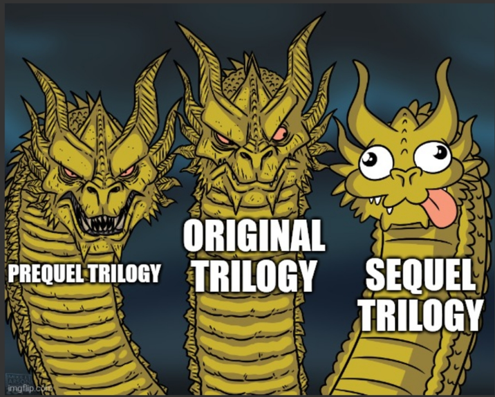 ORIGINAL TRILOGY SEQUEL PREQUEL TRILOGY TRILOGY TRILOGY imgflip.com