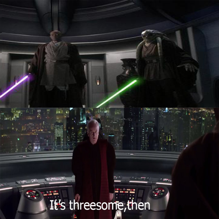 It's threesome,then A