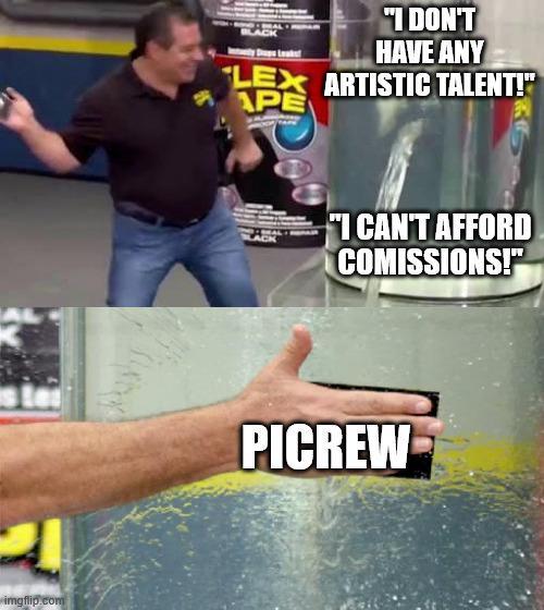 imgflip.com "I DON'T HAVE ANY LEX ARTISTIC TALENT!" APE "I CAN'T AFFORD COMISSIONS!" PICREW