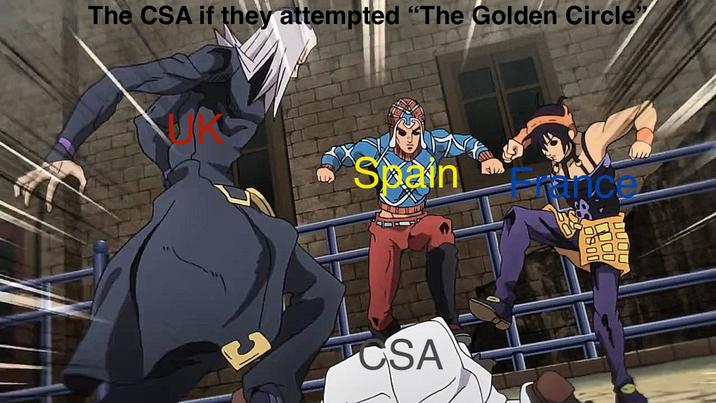 The CSA if they attempted "The Golden Circle 1000 Spain ance CSA 0800