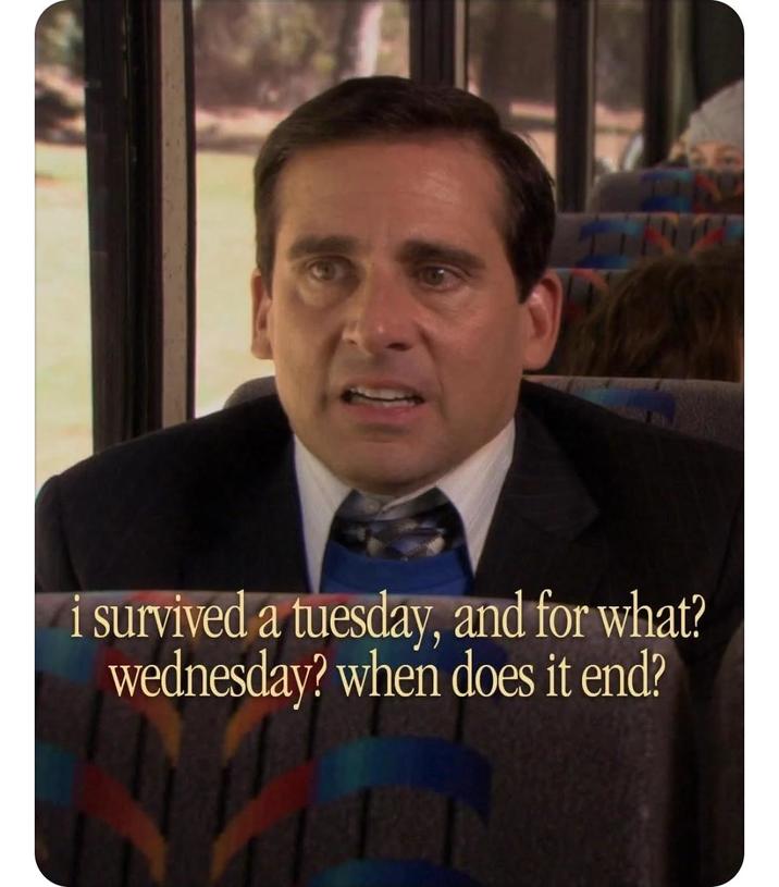 i survived a tuesday, and for what? wednesday? when does it end? 12