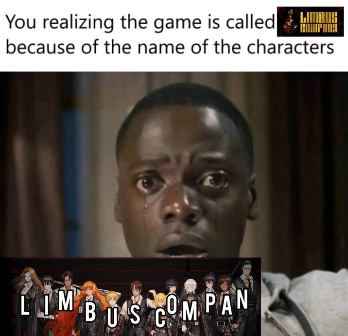 Why the Game Is Called Limbus Company A "Chris Crying":https://knowyourmeme.com/memes/chris-crying meme. The meme is about Limbus Company.