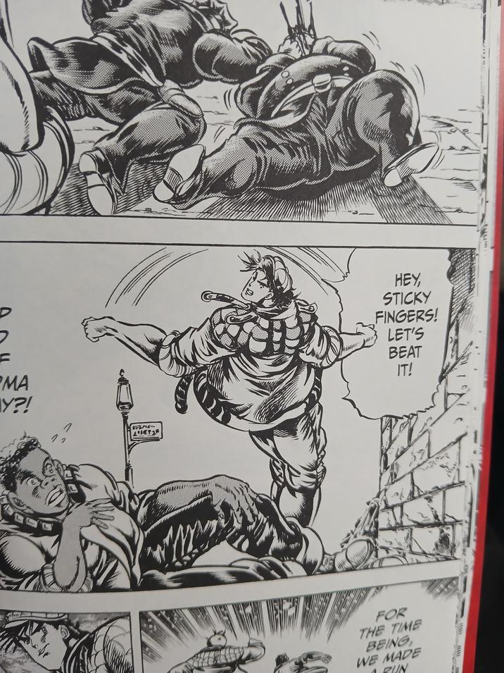 00 MA Y?! 11 BLEAC LUCT HEY, STICKY FINGERS! LET'S BEAT IT! T FOR THE TIME BEING WE MADE RUN RUI