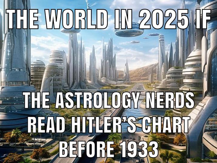 THE WORLD IN 2025 IF THE ASTROLOGY NERDS READ HITLER'S CHART BEFORE 1933