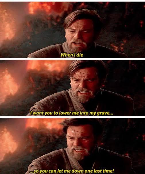 When I die I want you to lower me into my grave... So you can let me down one last time!