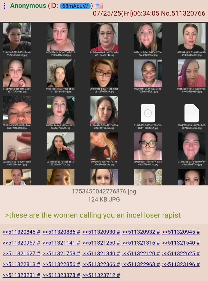 "These are the women calling you an incel loser r-pist"